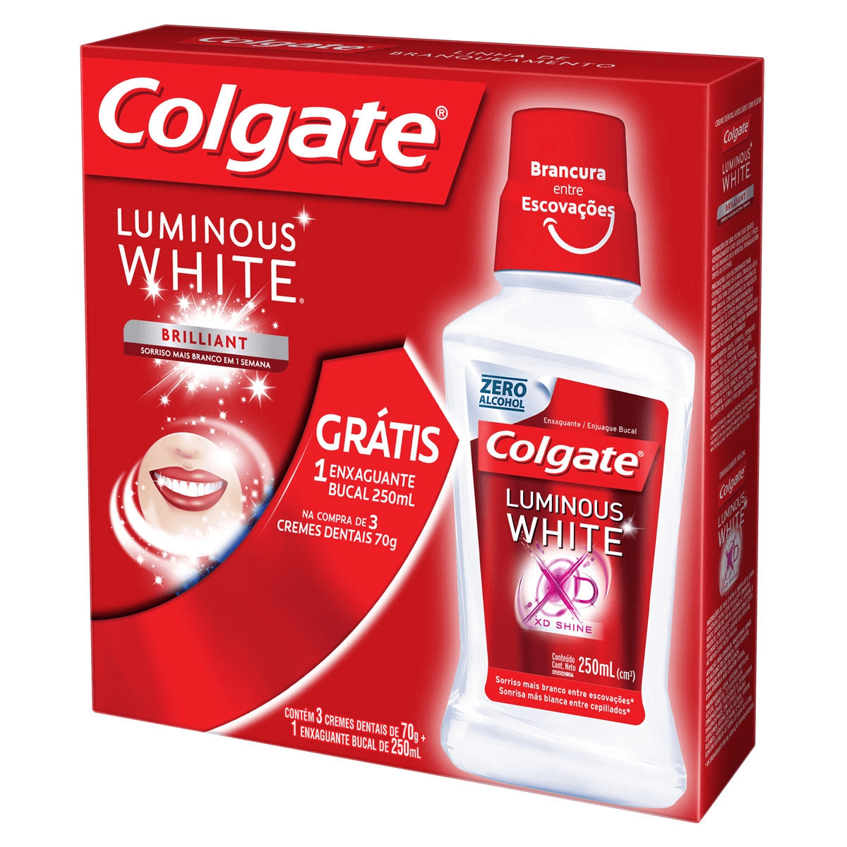 Kit Colgate Creme Dental Luminous White 1 Unidade Droga Raia