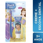 Kit Escova + Creme Dental Oral-B Stages Princesas/Toy Story com 100g