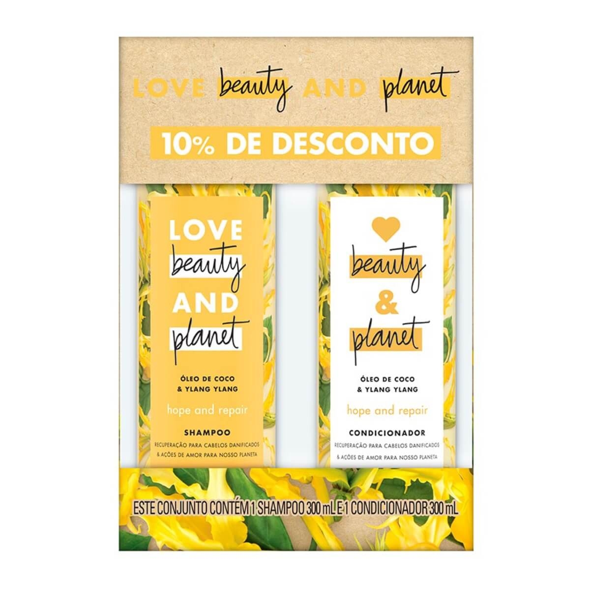 Kit Love, Beauty and Planet Shampoo 300ml +Condicionador de Óleo de Coco e Ylang Ylang 300ml Menor preço em Kit Love, Beauty and Planet Shampoo 300ml +Condicionador de Óleo de Coco e Ylang Ylang 300ml