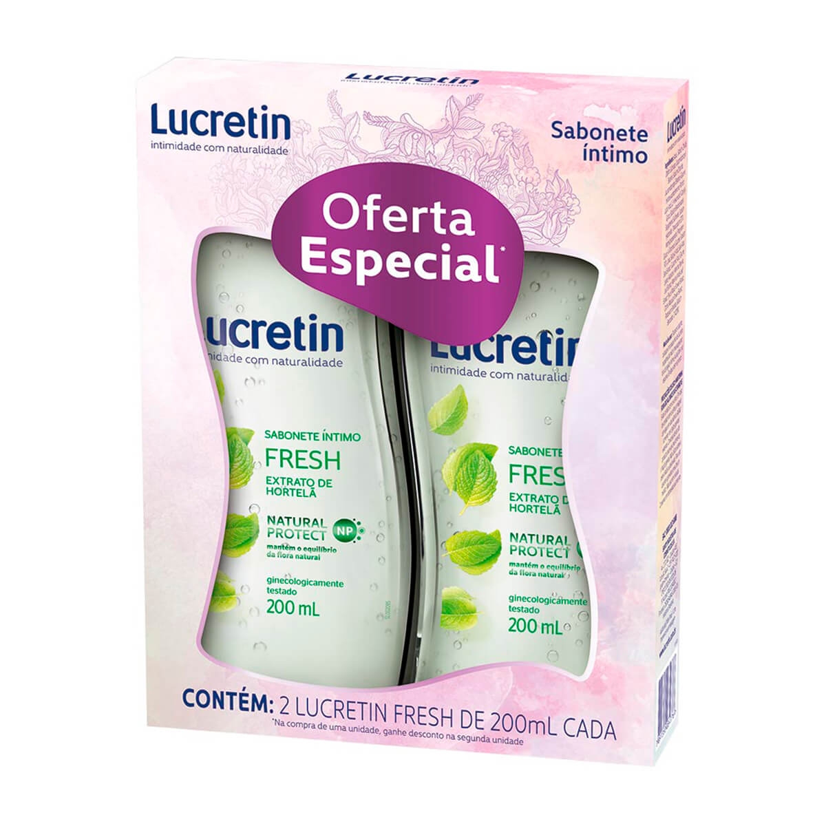 Kit Sabonete Líquido Íntimo Lucretin Fresh com 2 Unidades de 200ml Menor preço em Kit Sabonete Líquido Íntimo Lucretin Fresh com 2 Unidades de 200ml