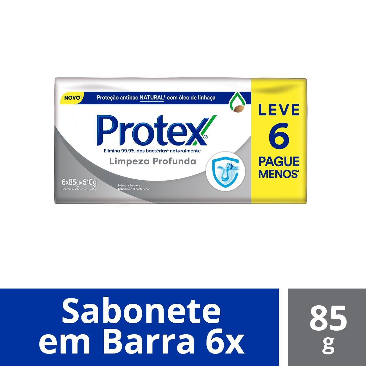 Kit Sabonete em Barra Protex Limpeza Profunda com 6 Unidades Menor preço em Kit Sabonete em Barra Protex Limpeza Profunda com 6 Unidades