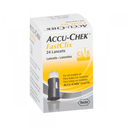 Lancetas Accu-Chek Fastclix Controle de Glicose com 24 lancetas