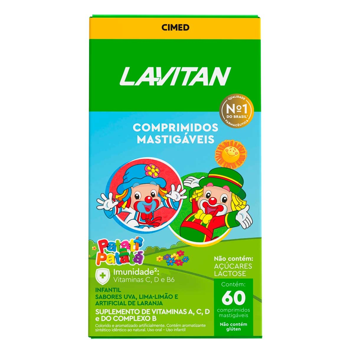 Suplemento Vitamínico Infantil Lavitan Kids com 60 comprimidos