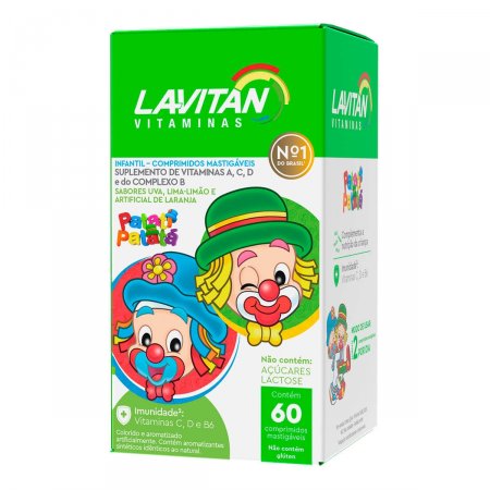 Suplemento Vitamínico Infantil Lavitan Kids com 60 comprimidos