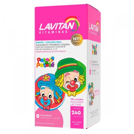 Lavitan Kids Sabor Tutti-Frutti Solução Oral 240ml | 