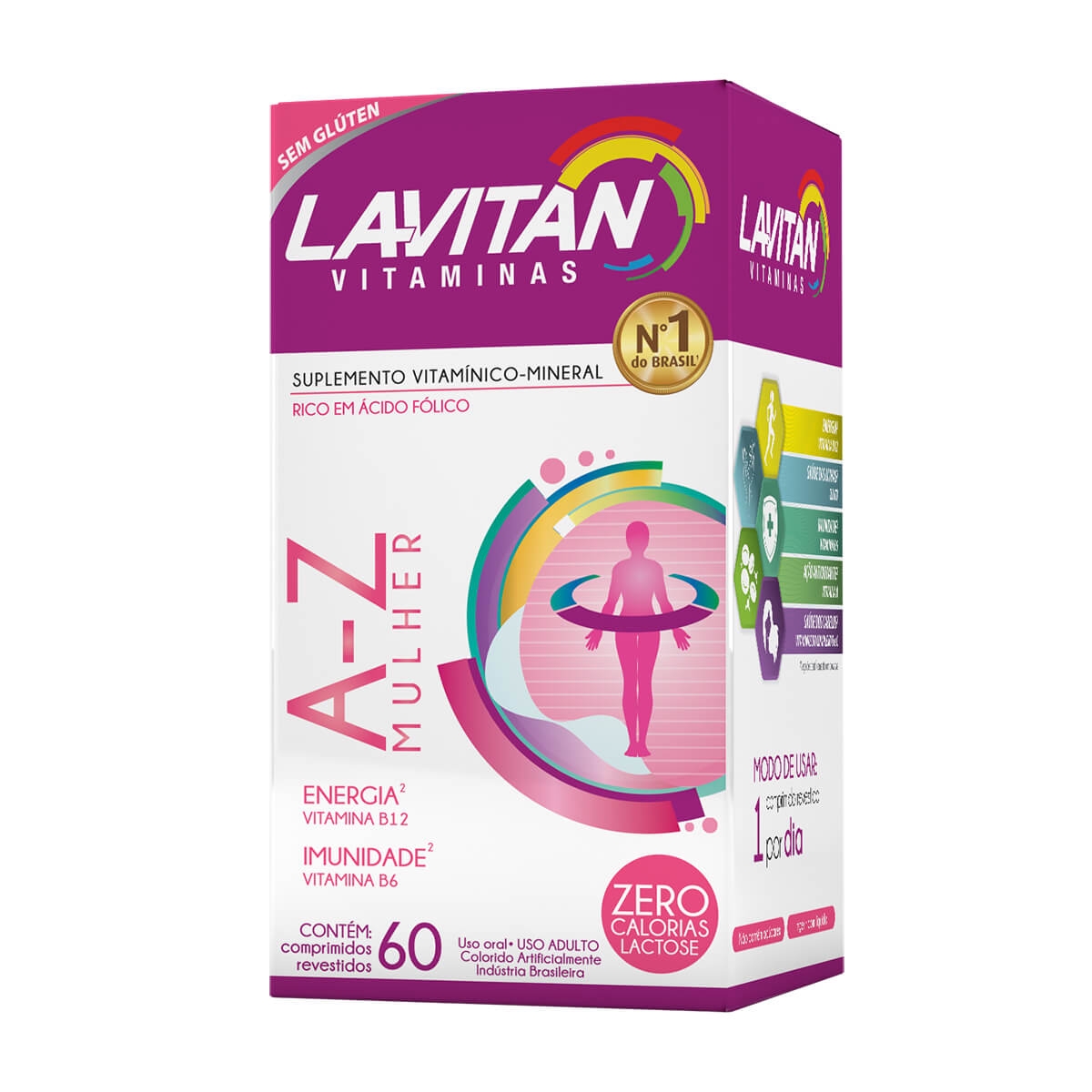 Suplemento Vitaminico Lavitan A Z Mulher Com 60 Comprimidos Droga Raia