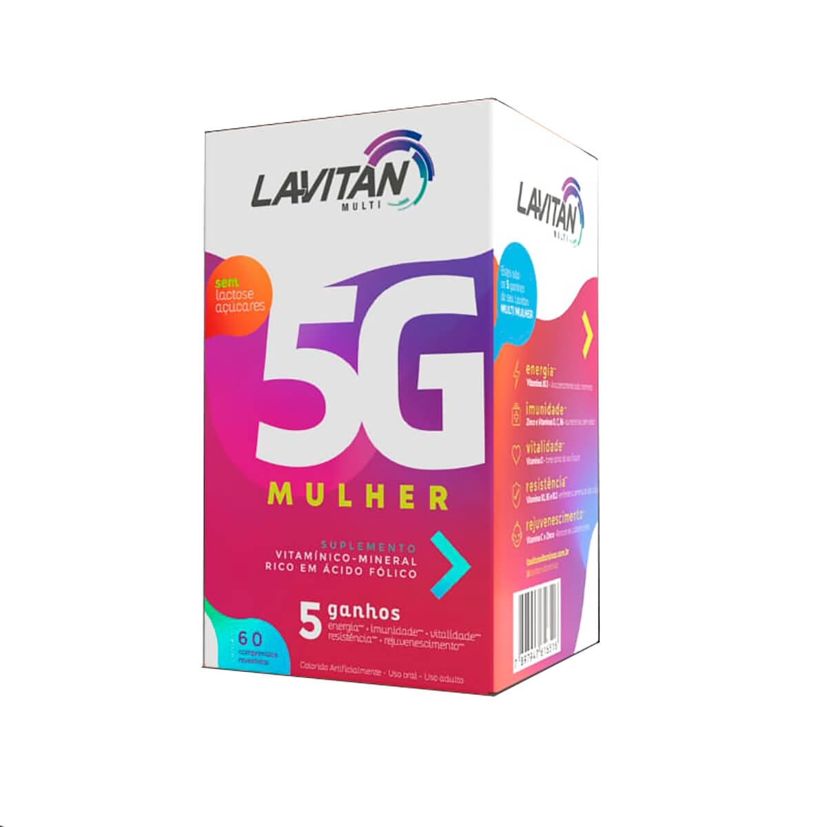 Suplemento Vitamínico Lavitan Multi 5g Mulher com 60 comprimidos Menor preço em Suplemento Vitamínico Lavitan Multi 5g Mulher com 60 comprimidos