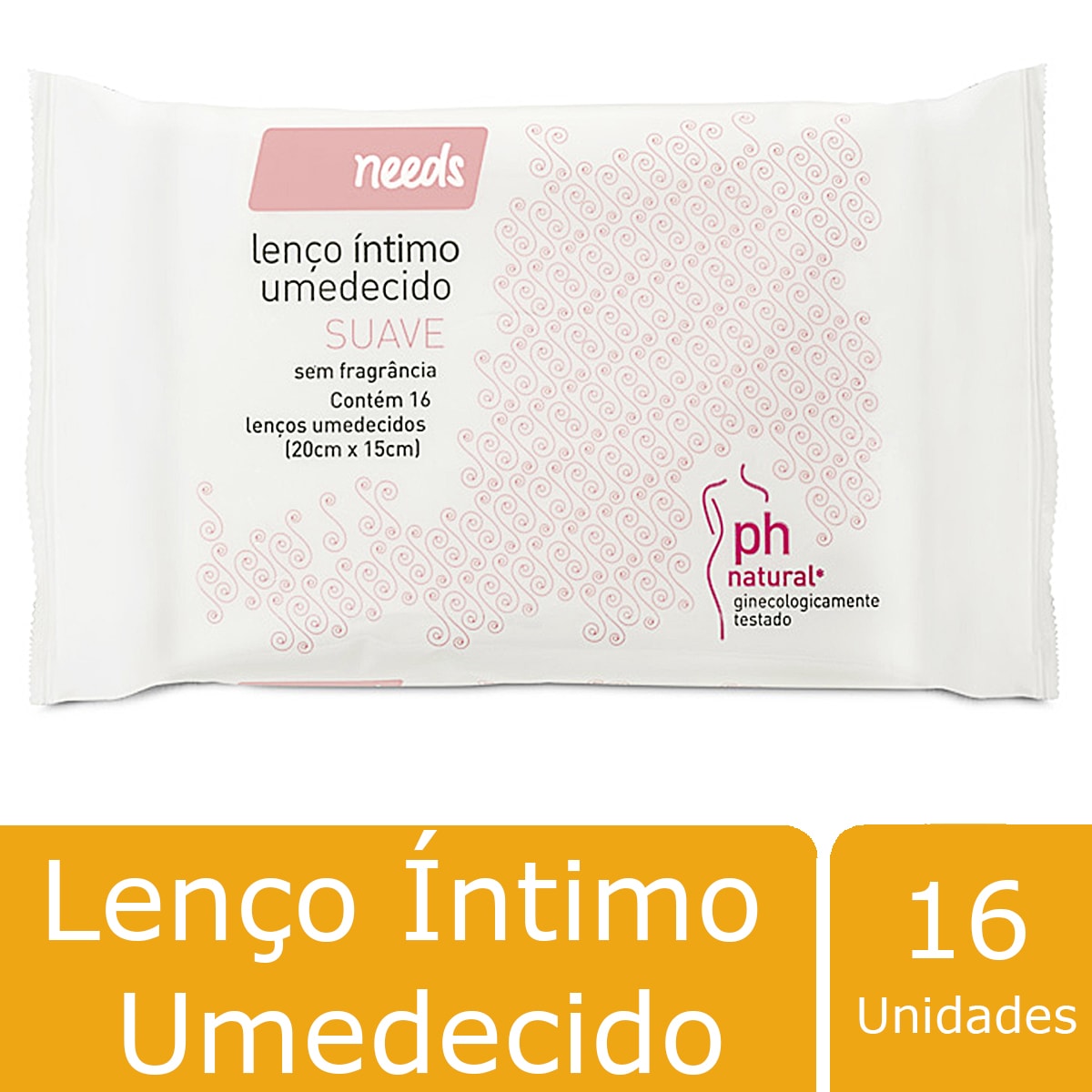 Lenço Íntimo Umedecido Needs com 16 unidades Menor preço em Lenço Íntimo Umedecido Needs com 16 unidades