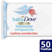 Lenço Umedecido Baby Dove Hidratação Enriquecida com 50 unidades