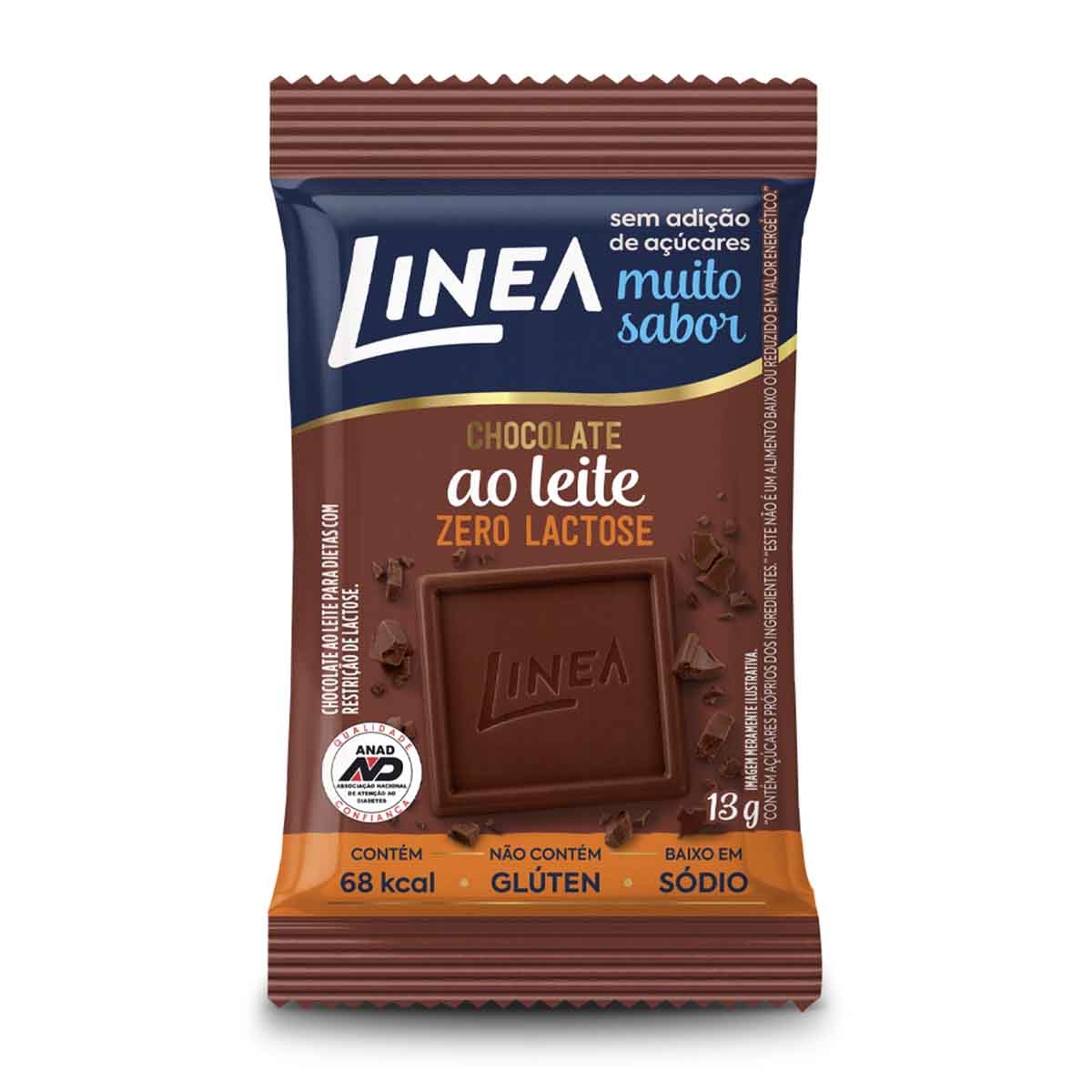 Linea Chocolate Ao Leite Zero Lactose E Zero Açúcar 13g Mais Preço