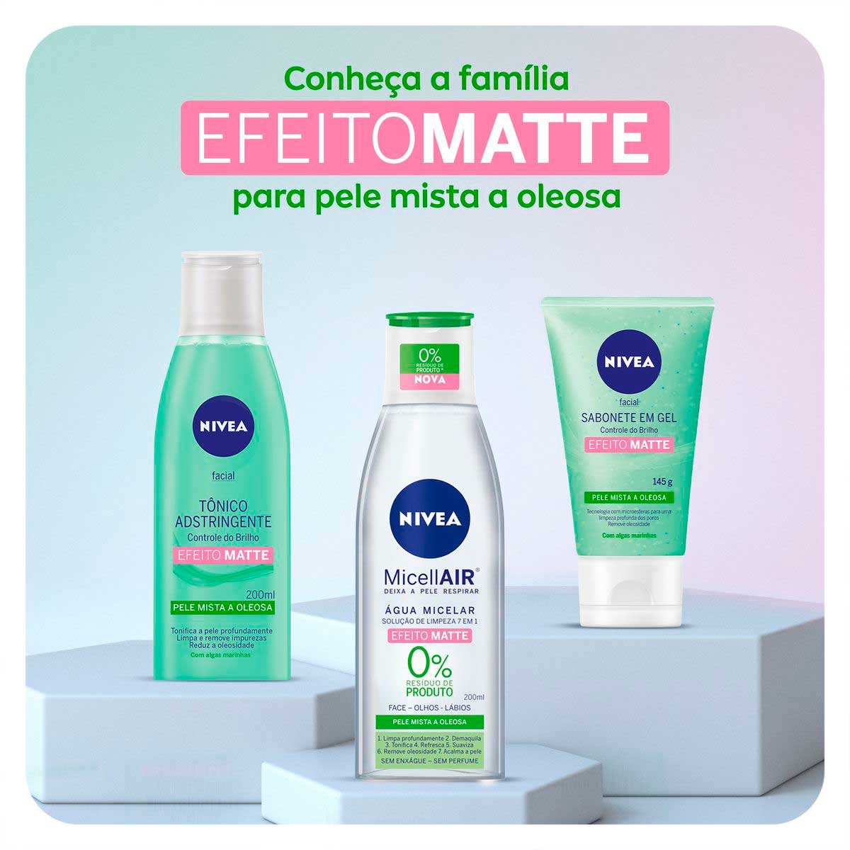 Sabonete Facial em Gel Nivea Controle de Brilho Pele Mista a Oleosa com 145g Menor preço em Sabonete Facial em Gel Nivea Controle de Brilho Pele Mista a Oleosa com 145g
