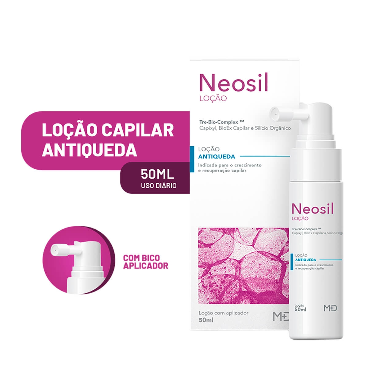 Loção Capilar Antiqueda Neosil com 50ml Menor preço em Loção Capilar Antiqueda Neosil com 50ml