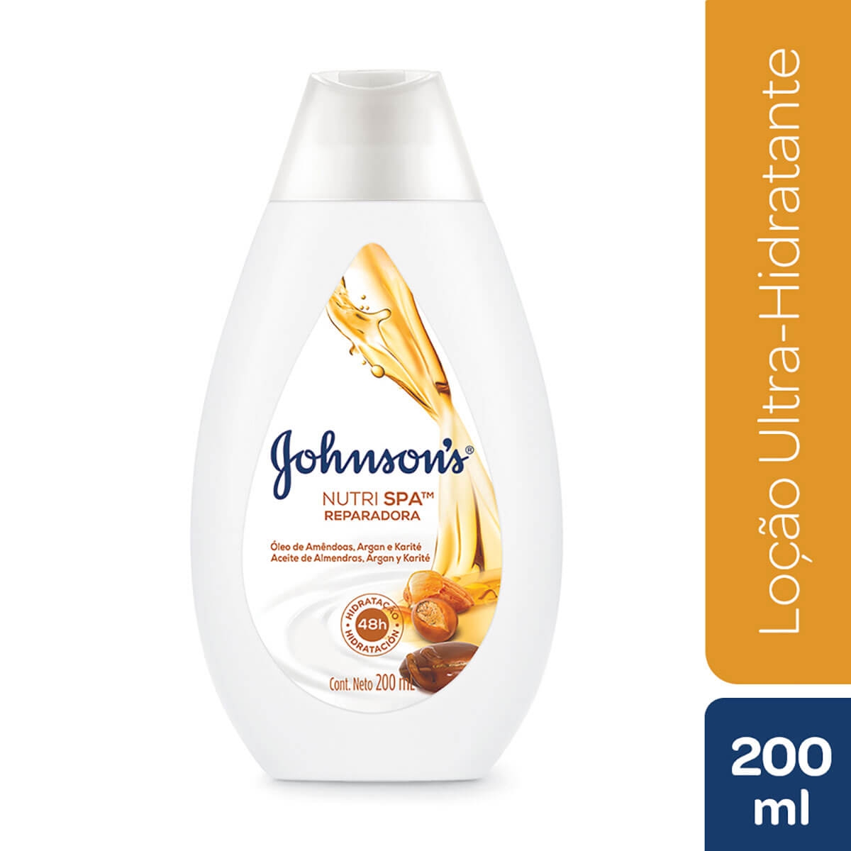 Loção Hidratante Corporal Johnson's Nutri Spa Reparadora Óleo de Amêndoas com 200ml Menor preço em Loção Hidratante Corporal Johnson's Nutri Spa Reparadora Óleo de Amêndoas com 200ml