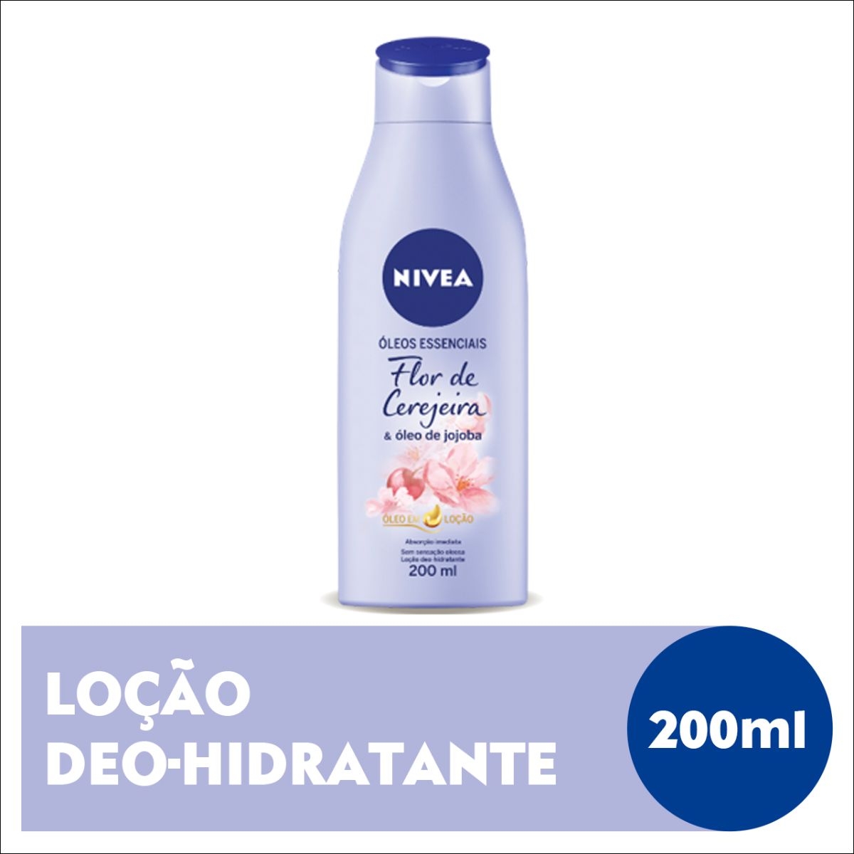 Loção Deo-Hidratante Nivea Óleos Essenciais Flor de Cerejeira Menor preço em Loção Deo-Hidratante Nivea Óleos Essenciais Flor de Cerejeira