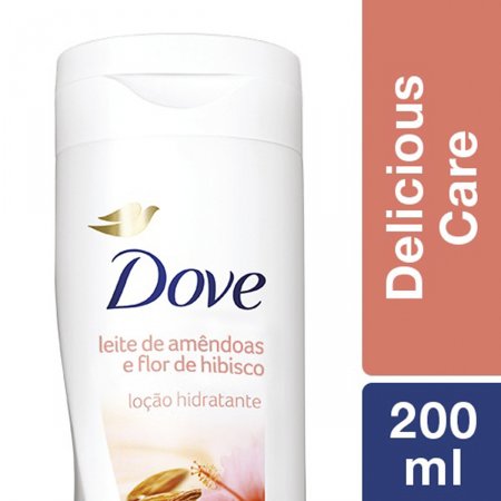 Loção Hidratante Dove Leite de Amêndoas e Flor de Hibiscos 200 ml | Droga Raia