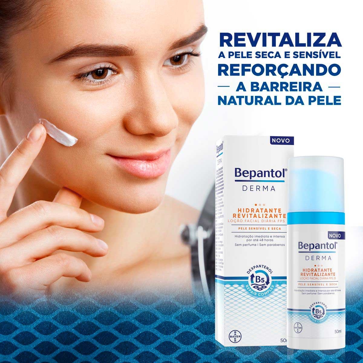 Loção Facial Diária Bepantol Derma FPS 25 50ml: Preço online | Droga Raia