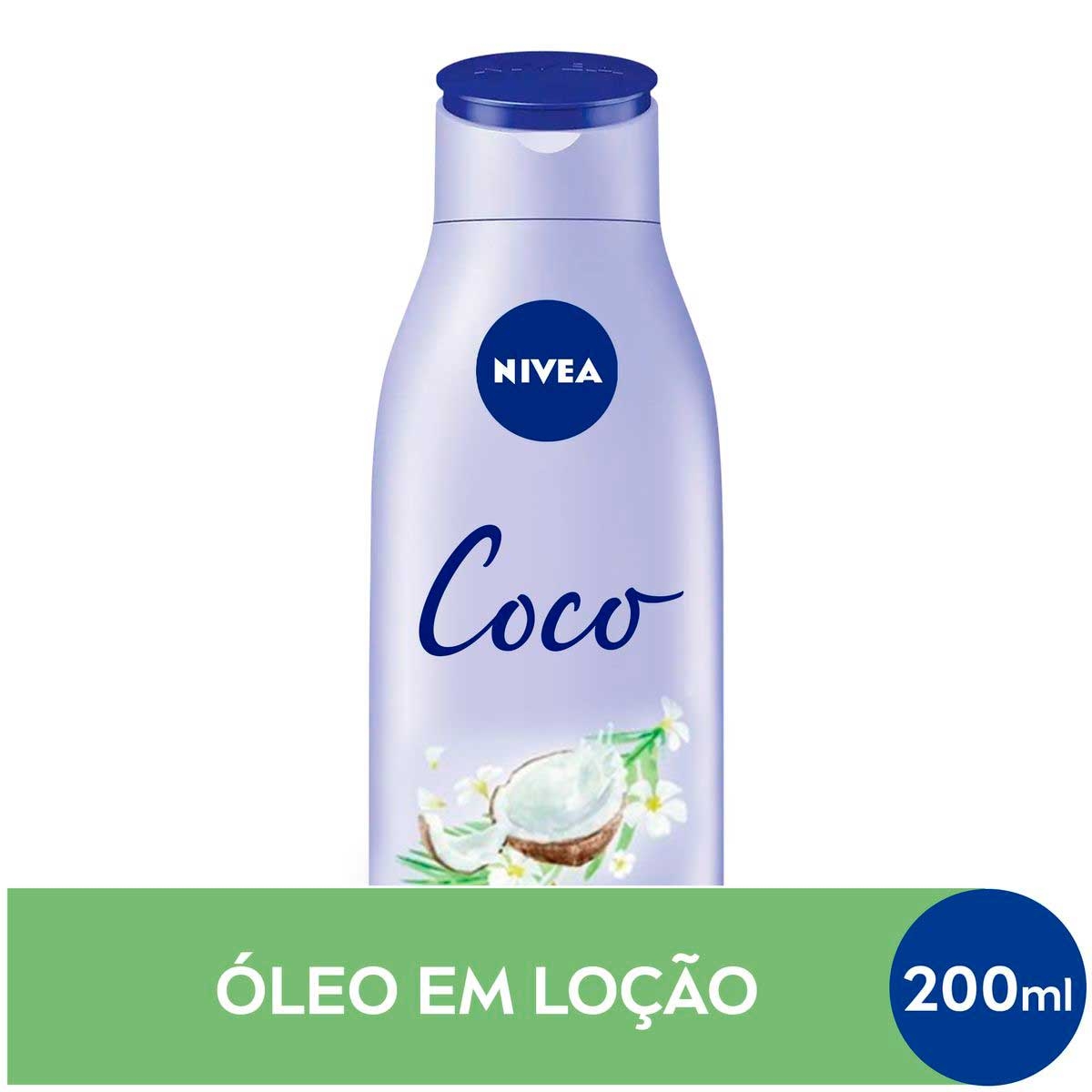 Loção Deo-Hidratante Nivea Óleos Essenciais Coco e Óleo Monoi com 200ml Menor preço em Loção Deo-Hidratante Nivea Óleos Essenciais Coco e Óleo Monoi com 200ml