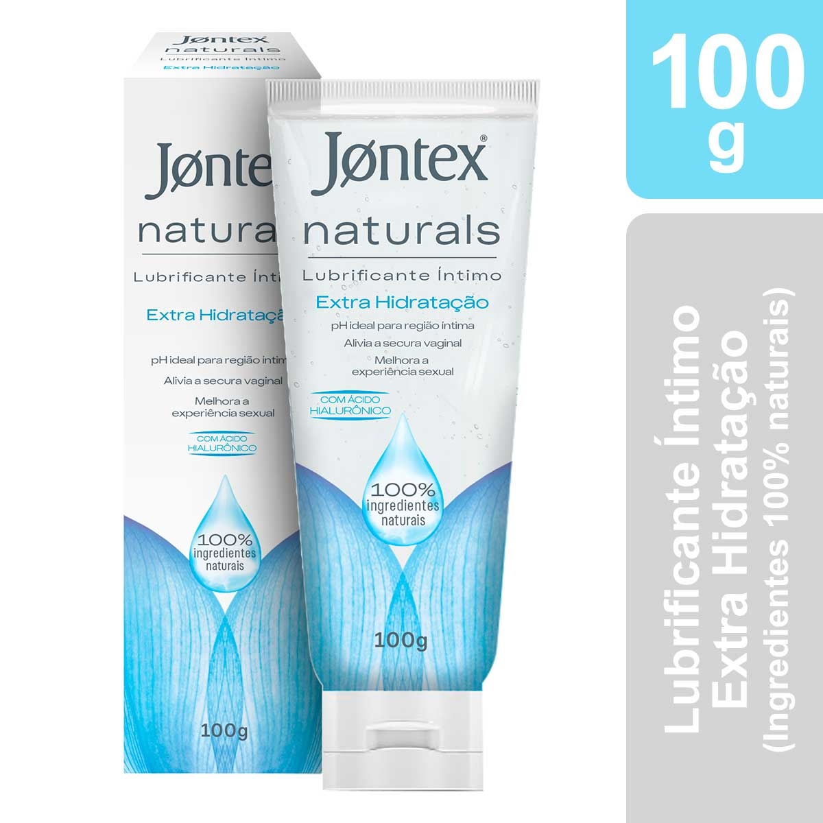 Lubrificante Íntimo Jontex Naturals Extra Hidratação com 100g Menor preço em Lubrificante Íntimo Jontex Naturals Extra Hidratação com 100g