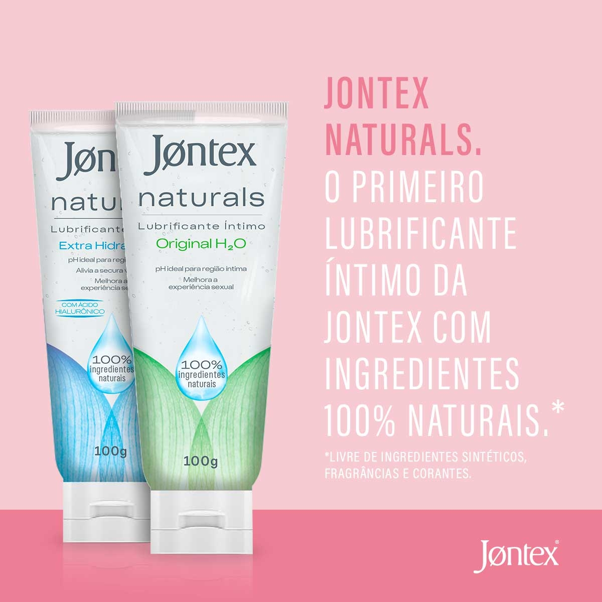 Lubrificante Íntimo Jontex Naturals Hidratação à base de água Droga Raia