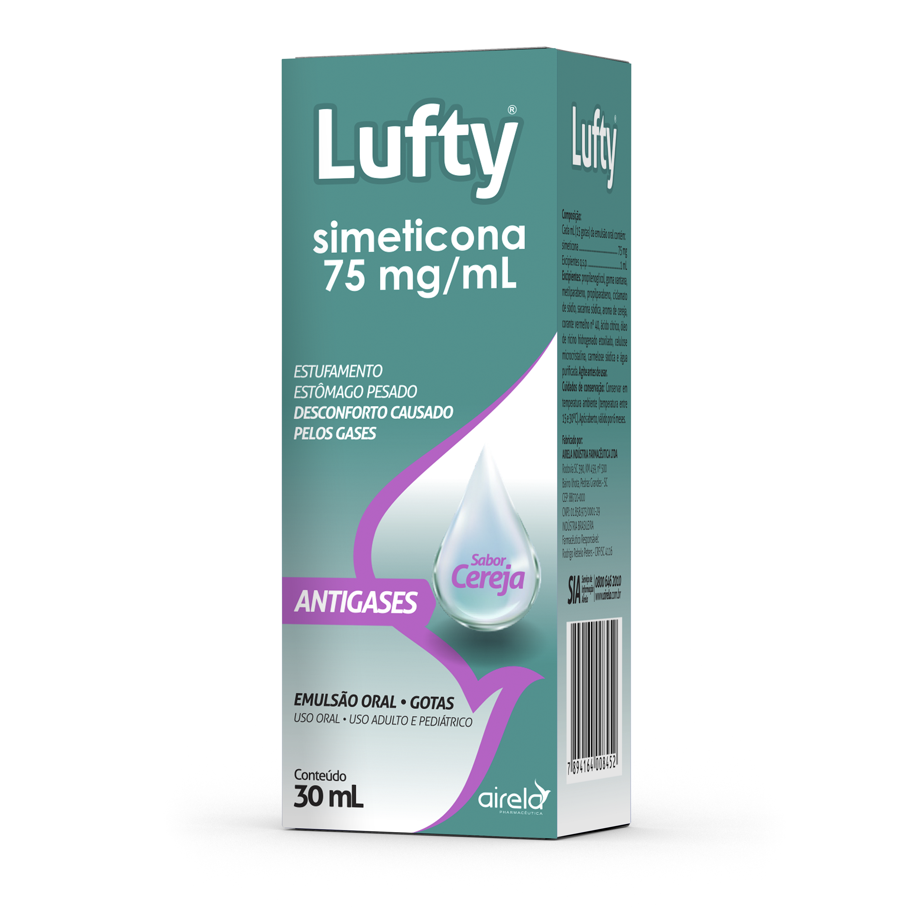Lufty 75mg/ml Emulsão Oral Sabor Cereja 30ml