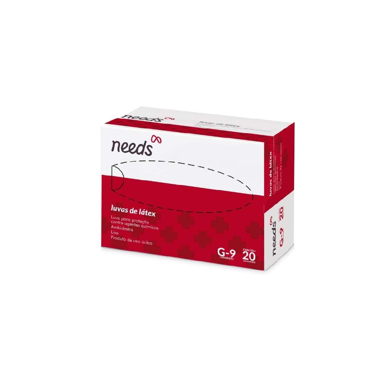 Luva de Látex Descartável Needs Tamanho G-9 com 20 unidades Menor preço em Luva de Látex Descartável Needs Tamanho G-9 com 20 unidades