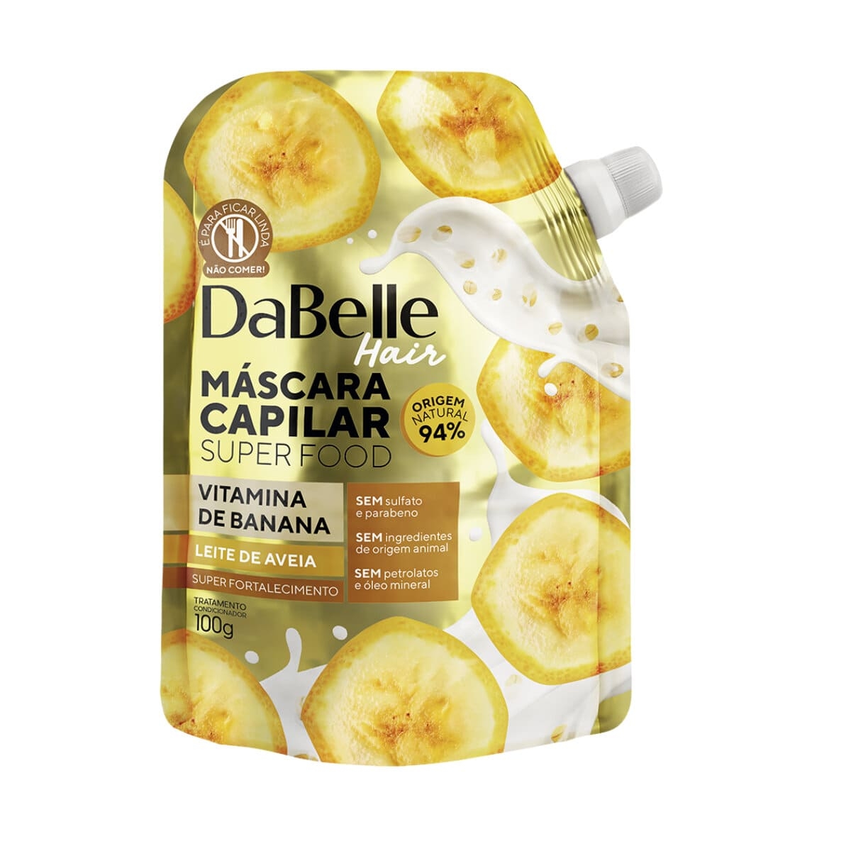 Máscara Capilar Dabelle Vitamina de Banana + Leite de Aveia 100g 100g