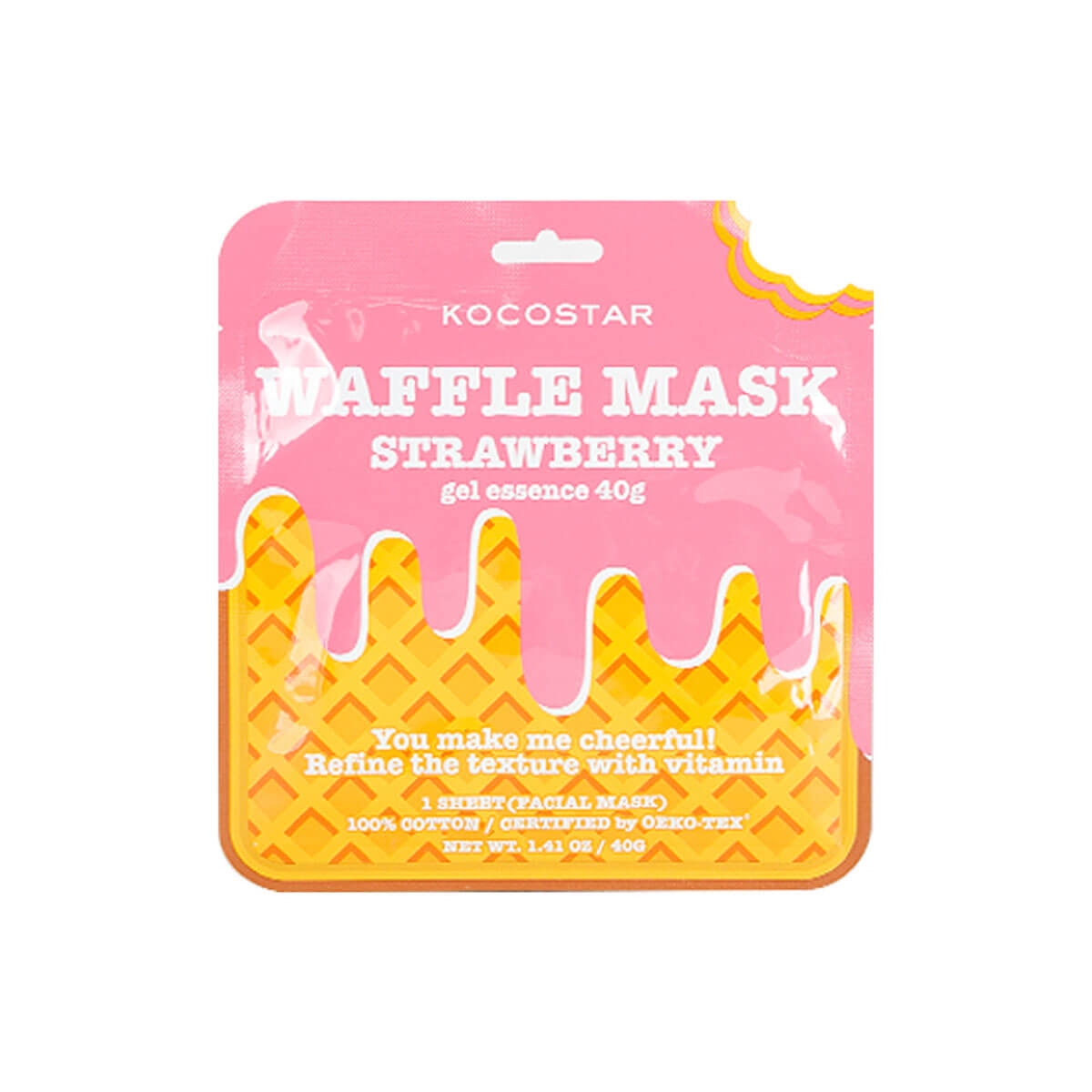 Máscara Facial Kocostar Waffler de Morango com 40g 40g