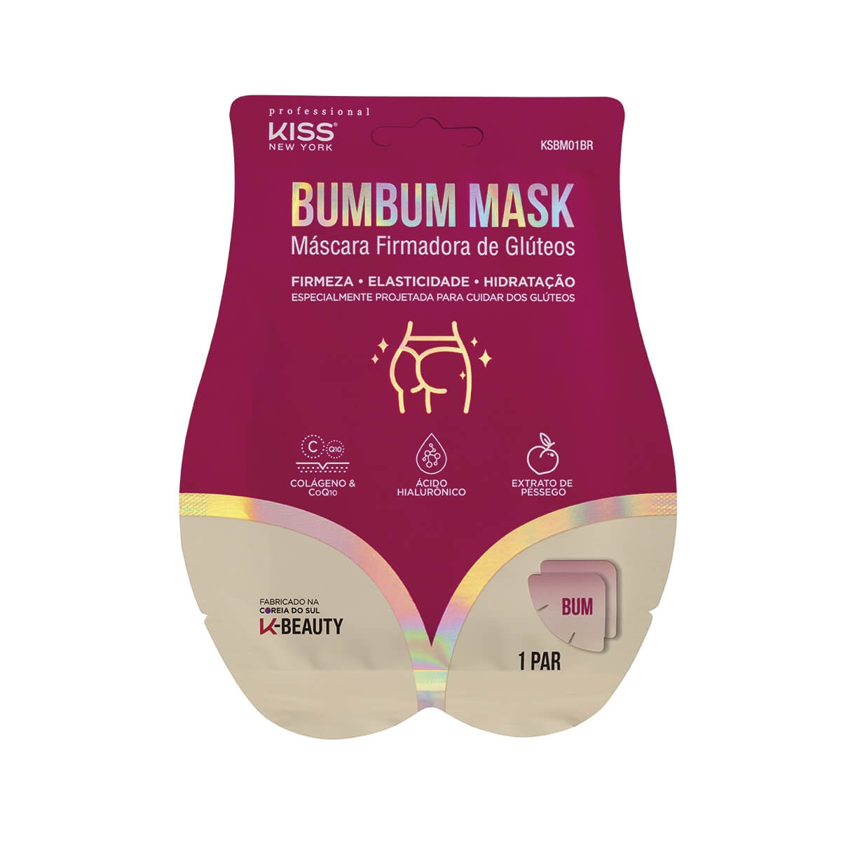 Máscara Firmadora de Glúteos Kiss NY Bumbum Mask com 1 unidade