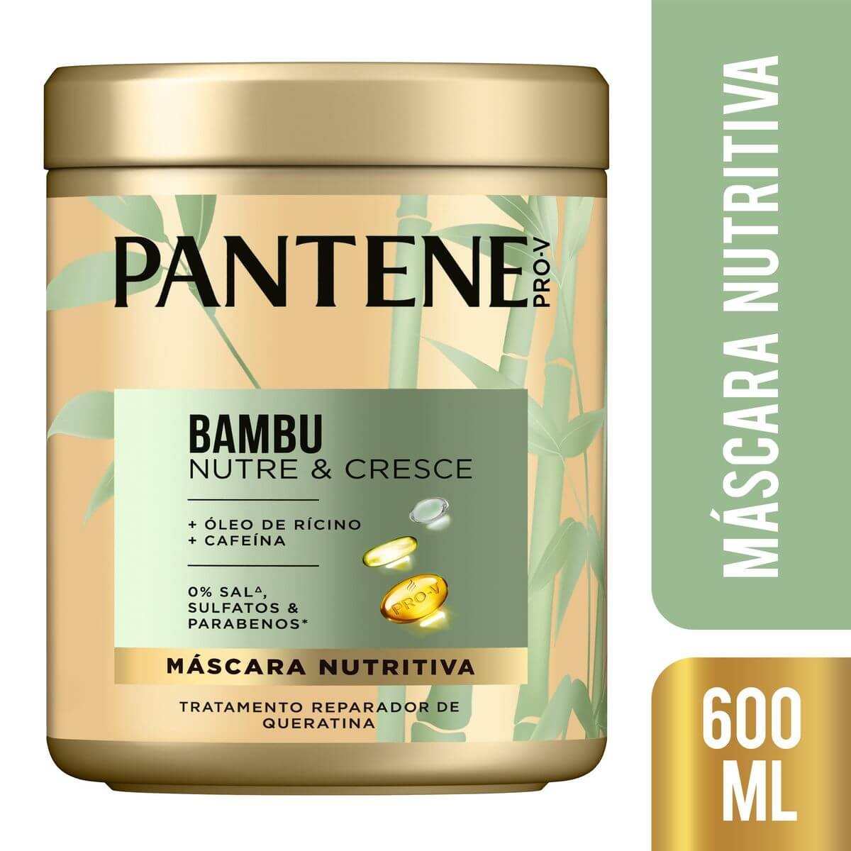 Máscara de Tratamento Capilar Pantene Pro-V Bambu com 600ml Menor preço em Máscara de Tratamento Capilar Pantene Pro-V Bambu com 600ml