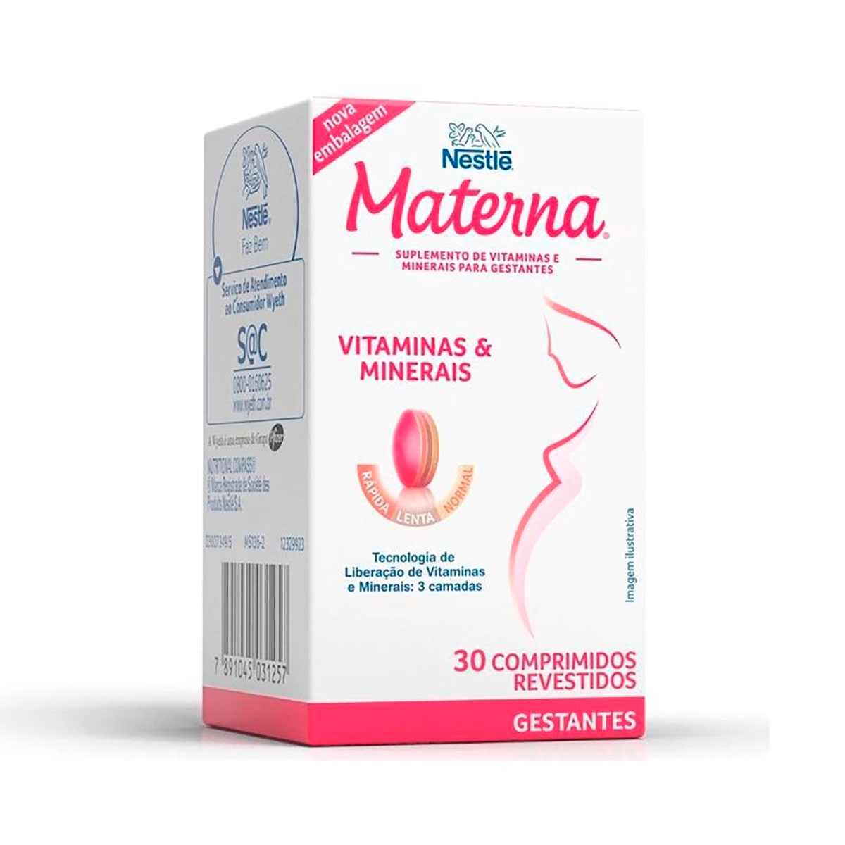 Polivitamínico Nestlé Materna para Gestantes 30 comprimidos