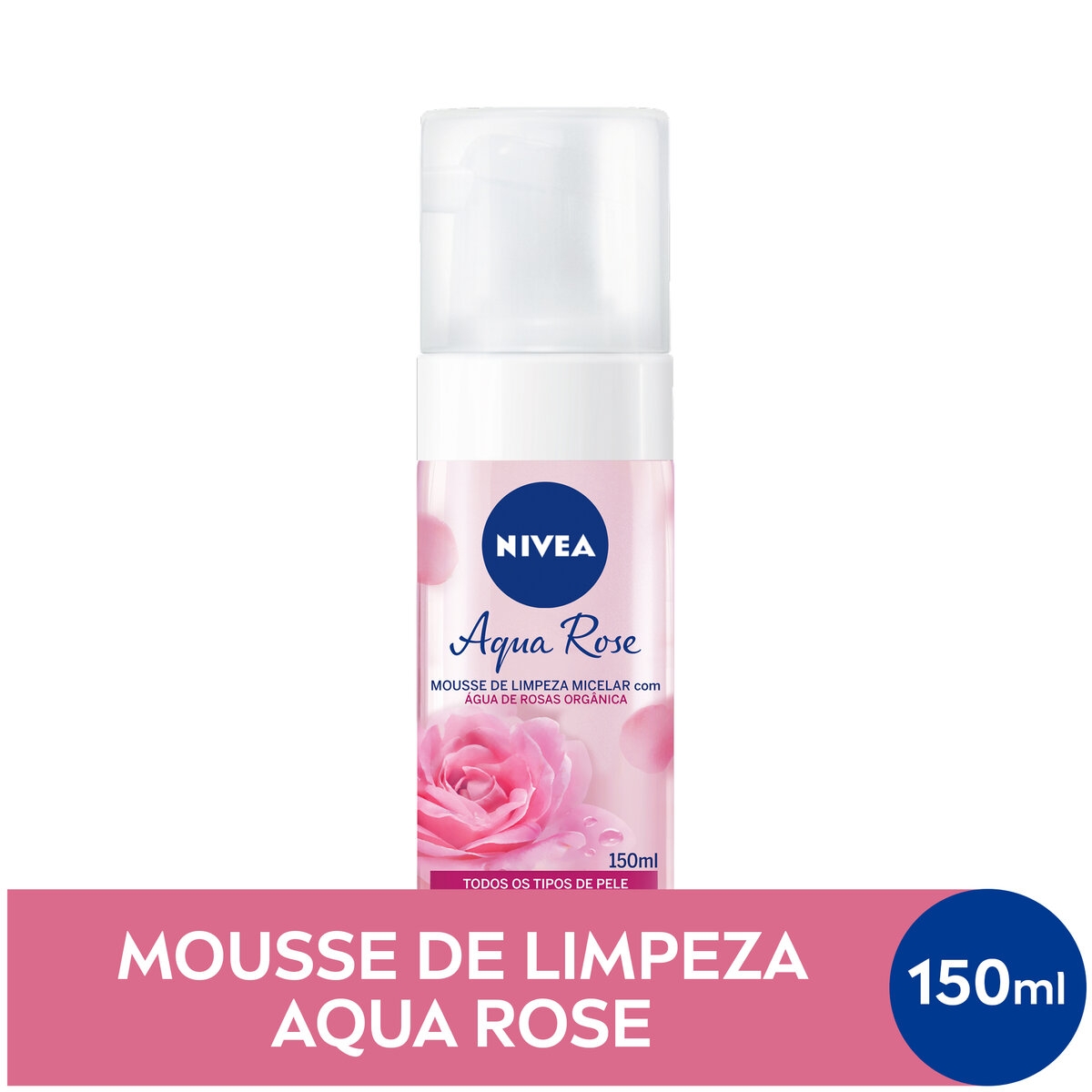 Mousse de Limpeza Facial Nivea Aqua Rose 150ml 150ml