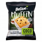 Muffin Belive Coco com Gotas Chocolate Zero Açúcar, Glúten e Lactose com 40g