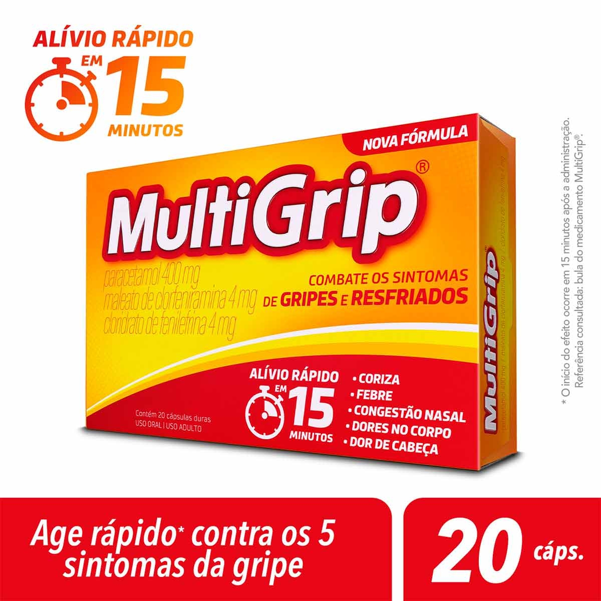 Multigrip 400mg + 4mg + 4mg cápsulas: O que é e para que serve | Droga Raia