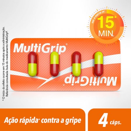 Multigrip 400mg + 4mg + 4mg com 4 cápsulas