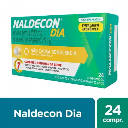 Naldecon Dia com 24 comprimidos