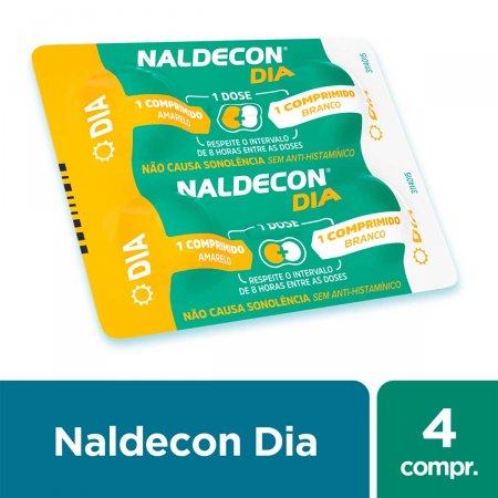 Naldecon Dia com 4 comprimidos