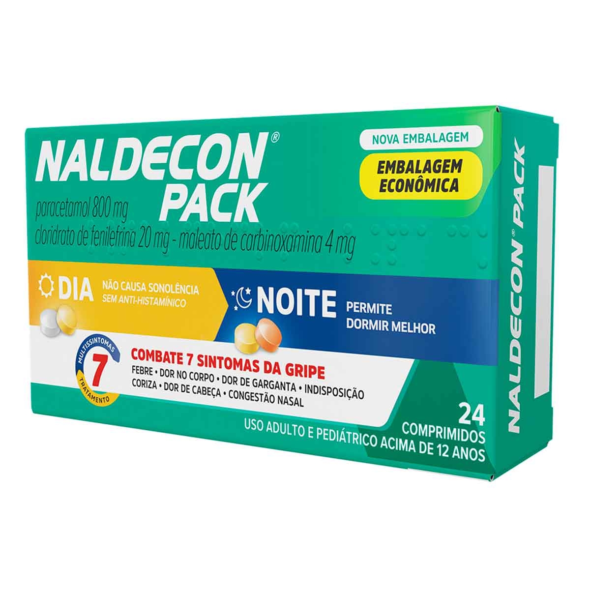 Naldecon Dia e Noite 24 comprimidos: Encontre online | Droga Raia