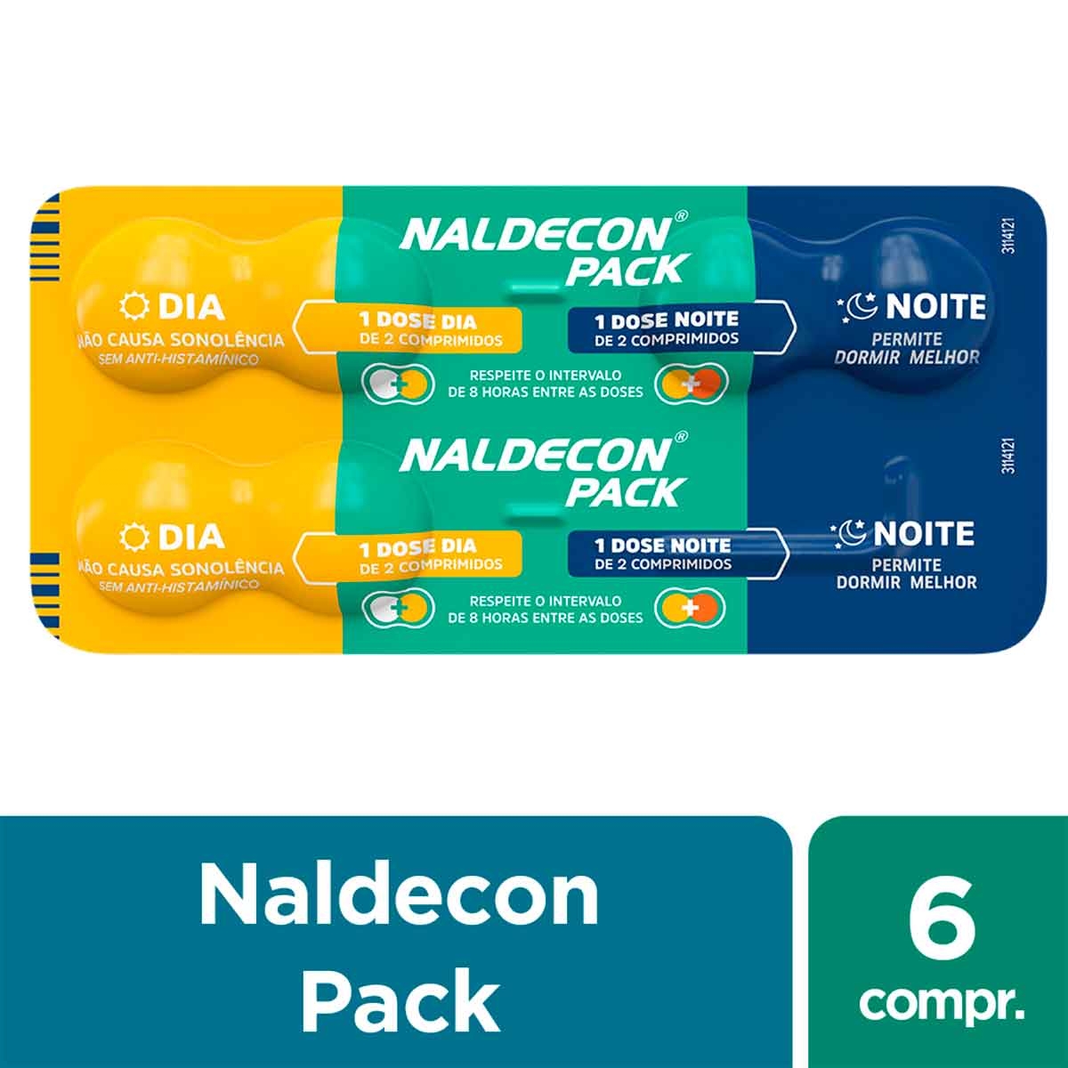 Naldecon Pack Dia e Noite com 6 comprimidos Menor preço em Naldecon Pack Dia e Noite com 6 comprimidos