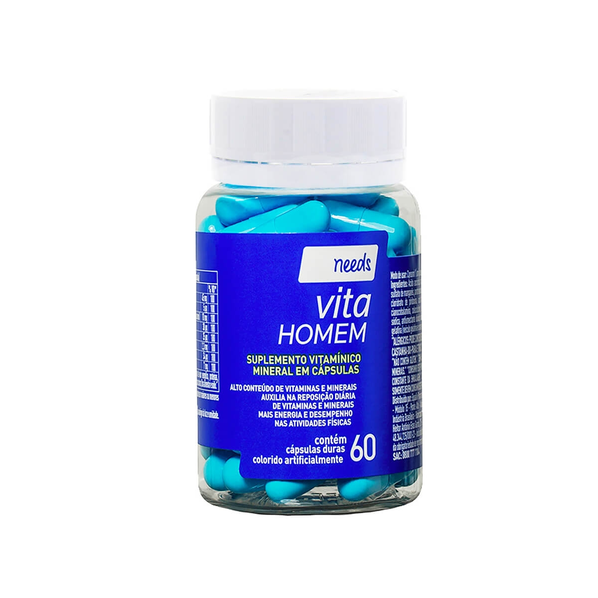 Suplemento Vitamínico e Mineral Needs Vita Homem com 60 cápsulas