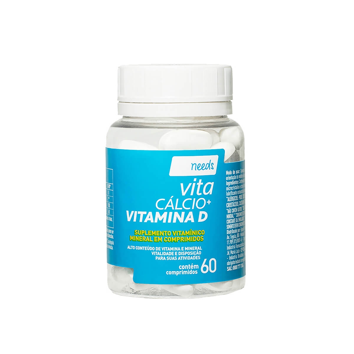 Suplemento Vitaminico Needs Vita Cálcio + D 60 Comprimidos