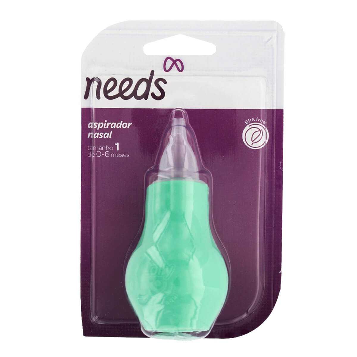 Aspirador Nasal Infantil Needs Cor Verde 1 Unidade