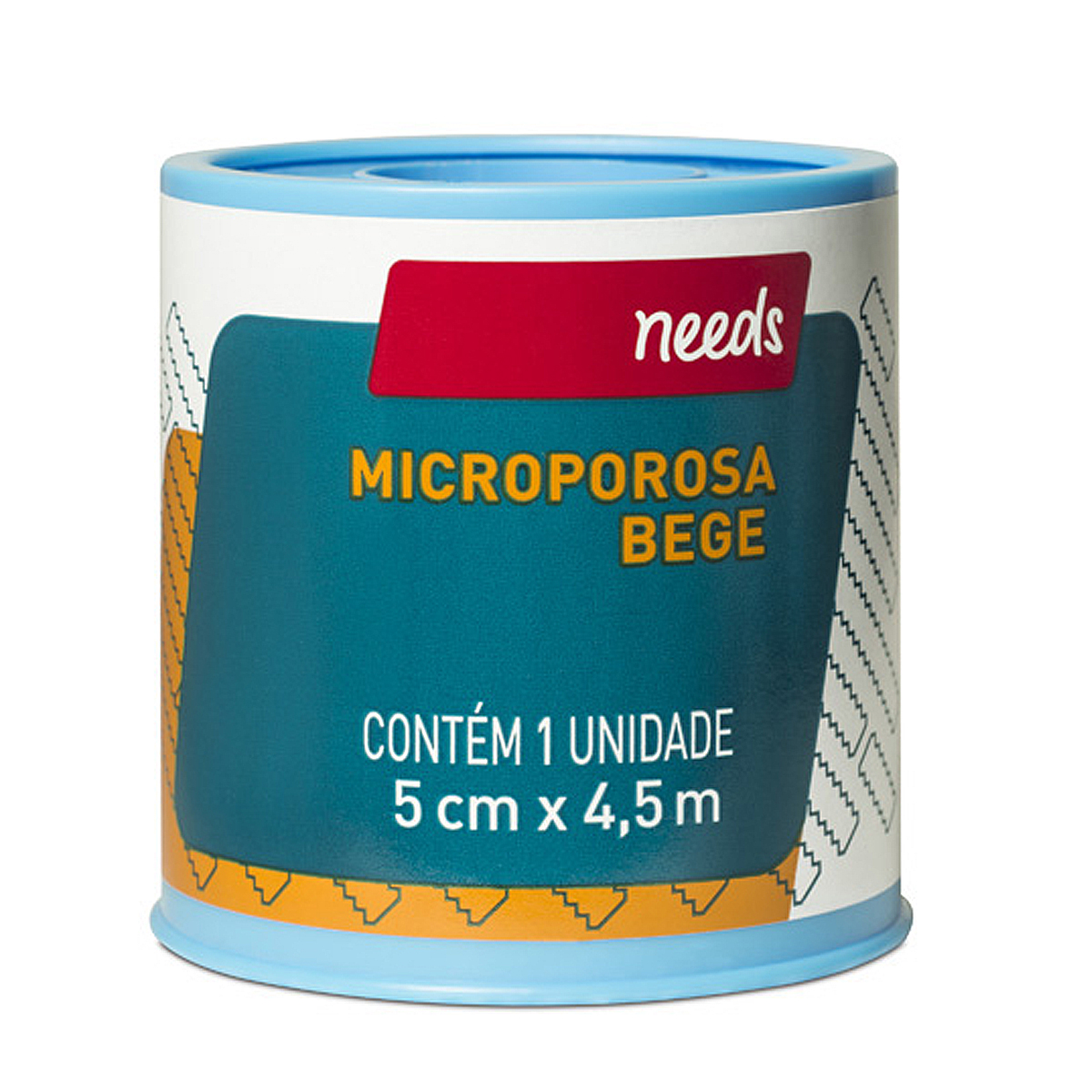 Esparadrapo Microporoso Bege Needs 5cm X 4,5m 1 Unidade
