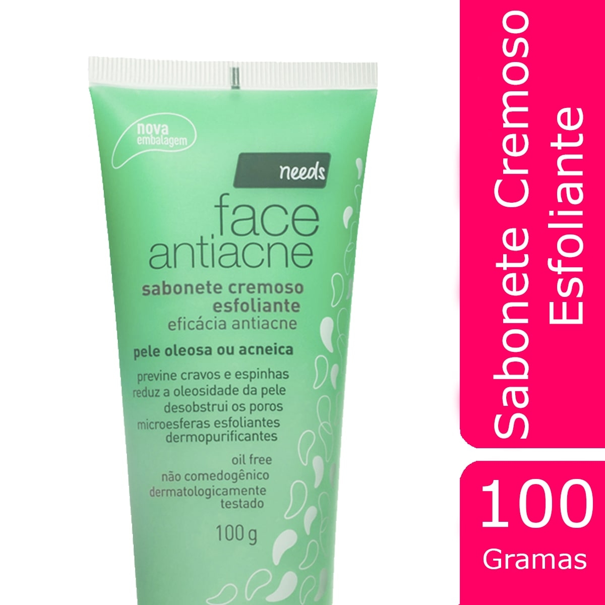 Sabonete Esfoliante Antiacne Needs Facial Pele Oleosa ou Acneica com 100g Menor preço em Sabonete Esfoliante Antiacne Needs Facial Pele Oleosa ou Acneica com 100g