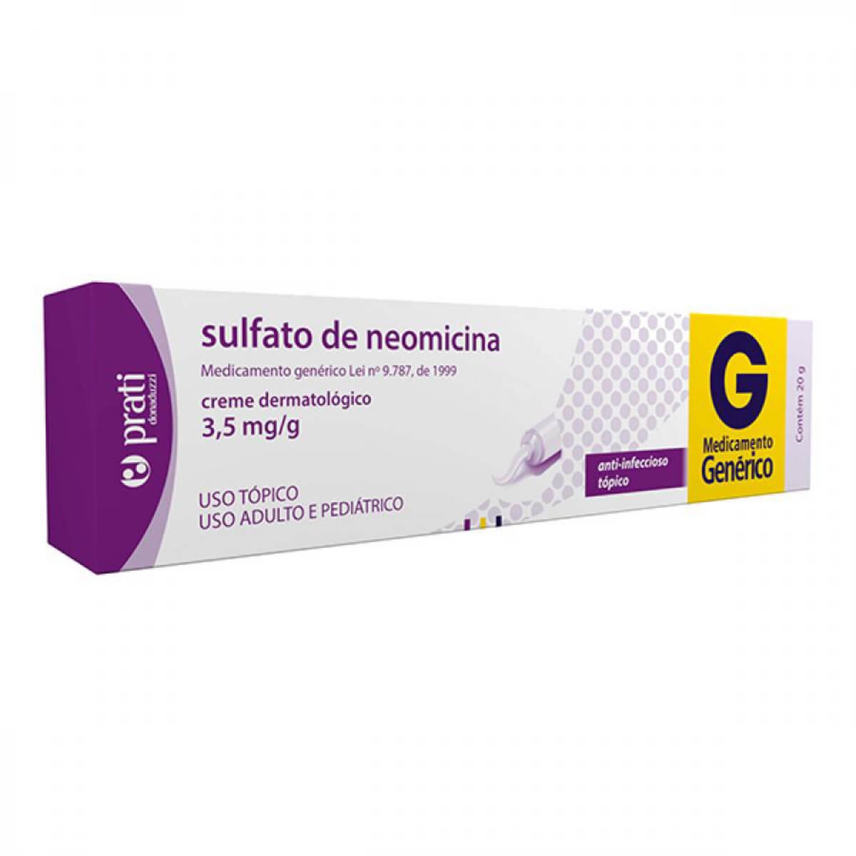 Sulfato de Neomicina 20g Creme Prati | Droga Raia