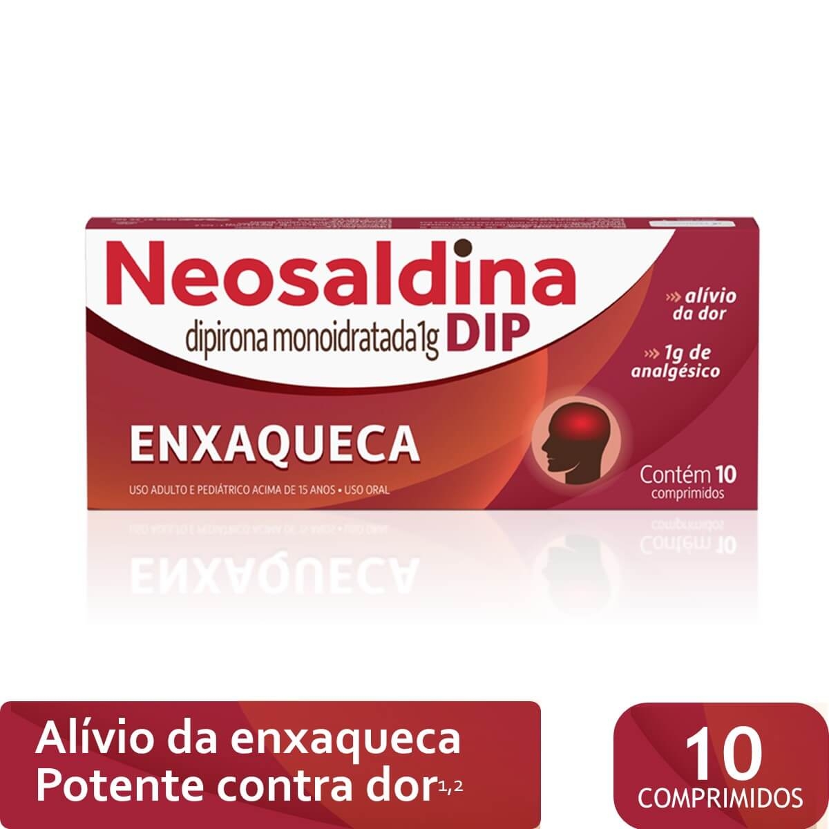Neosaldina Dip Dipirona Monoidratada 1g 10 comprimidos