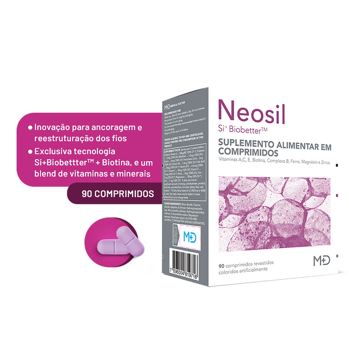 Neosil 50mg Suplemento Alimentar - 90 Comprimidos Menor preço em Neosil 50mg Suplemento Alimentar - 90 Comprimidos
