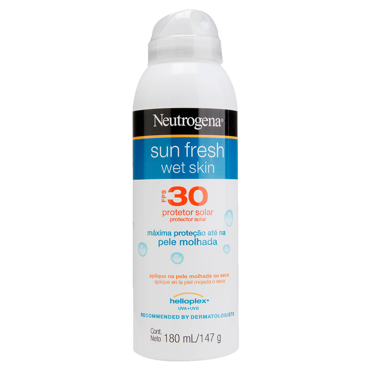 Protetor Solar Aerosol Neutrogena Sun Fresh Wet Skin FPS30 180ml