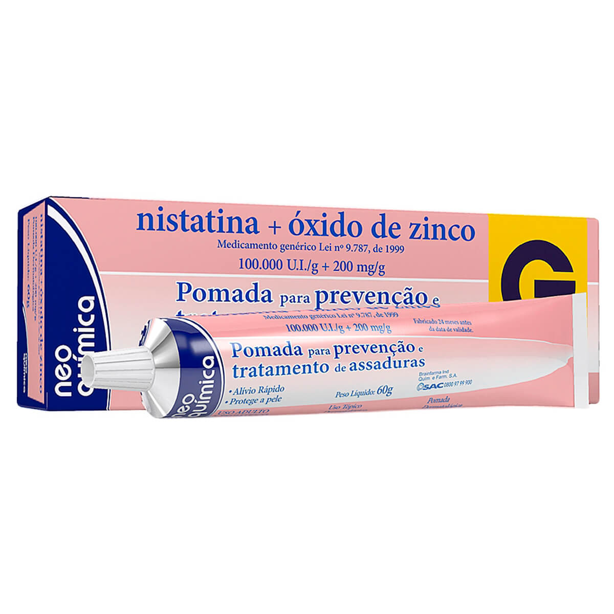 Nistatina + Óxido de Zinco Neo Química 60g