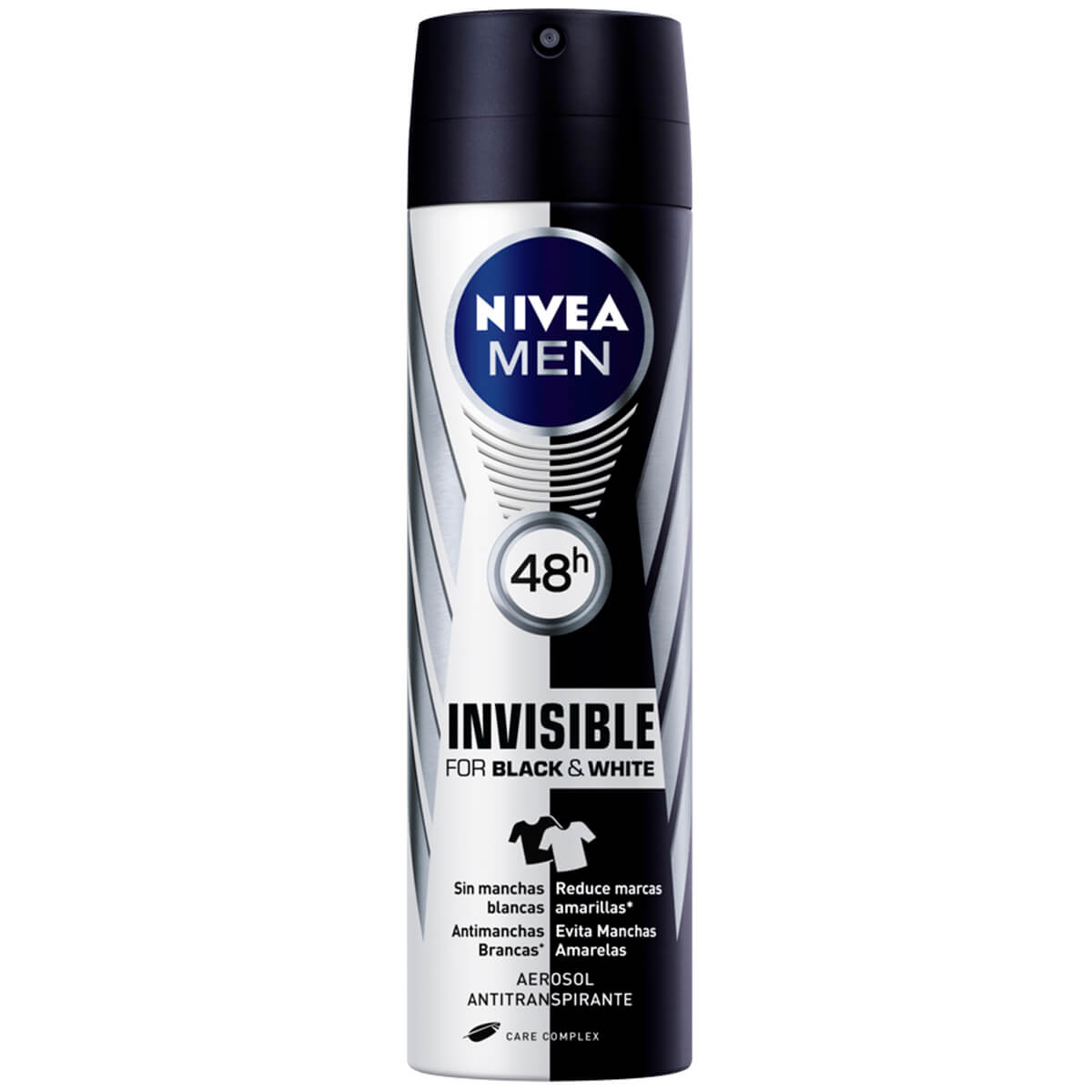 Desodorante Antitranspirante Aerosol Nivea Invisible for Black & White Nivea Men 150ml
