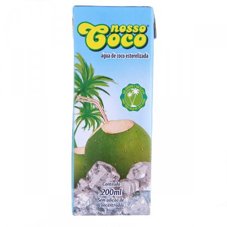 Água De Coco Natural Orgânico Nosso Coco com 200ml